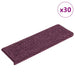 Covorașe pentru scări, 30 buc., 65x21x4 cm, violet închis, cu margini dreptunghiulare - WALTI WALTI
