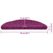 Covorașe scări, 20 buc., 56x17x3 cm, violet, semirotunde - WALTI WALTI