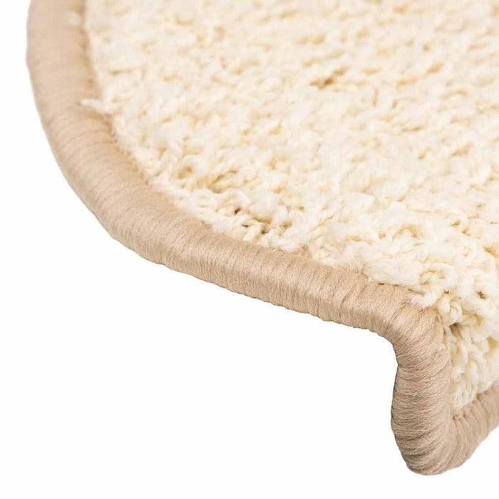 Covorașe pentru scări, 20 buc., 65x21x4 cm, crem, semirotunde, mari - WALTI WALTI
