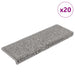 Covorașe pentru scări, 20 buc., 65x21x4 cm, gri, cu margini dreptunghiulare - WALTI WALTI