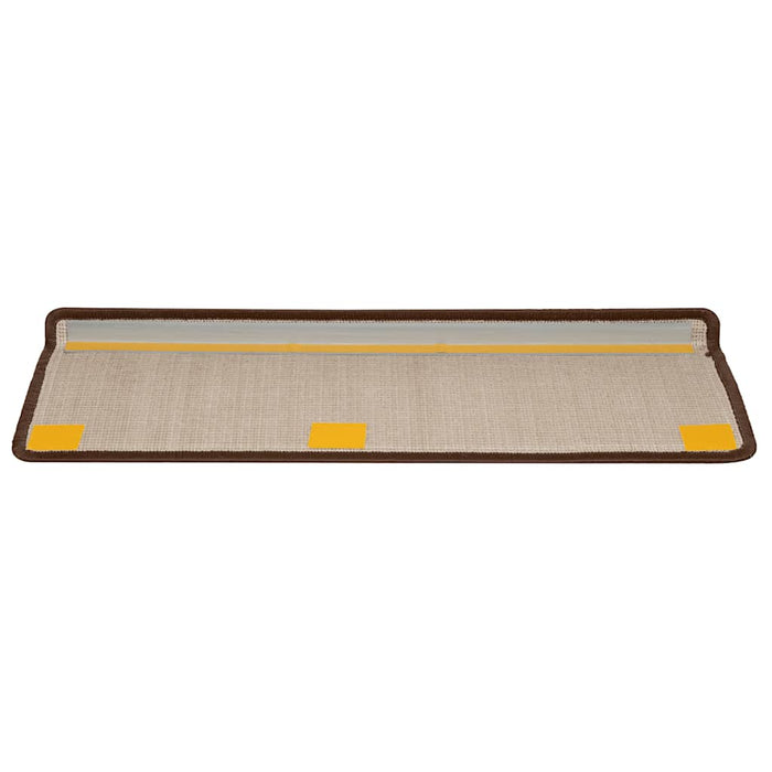 Covorașe pentru scări, 20 buc., 65x21x4 cm, maro, cu margini dreptunghiulare - WALTI WALTI