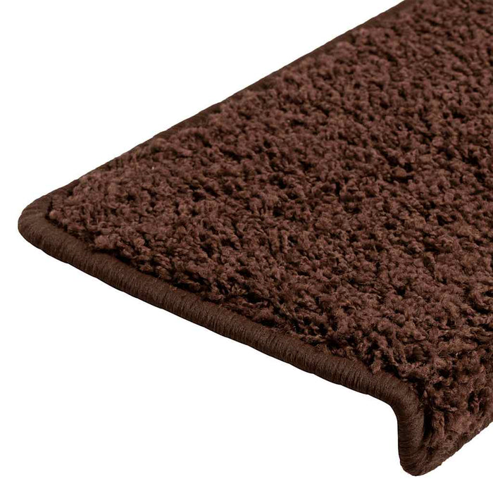Covorașe pentru scări, 20 buc., 65x21x4 cm, maro, cu margini dreptunghiulare - WALTI WALTI