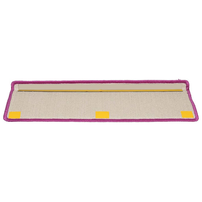Covorașe pentru scări, 20 buc., 65x21x4 cm, violet, cu margini dreptunghiulare WALTI
