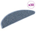 Covoraș scări autoadeziv 30 buc. albastru, 56x17x3 aspect sisal - WALTI WALTI