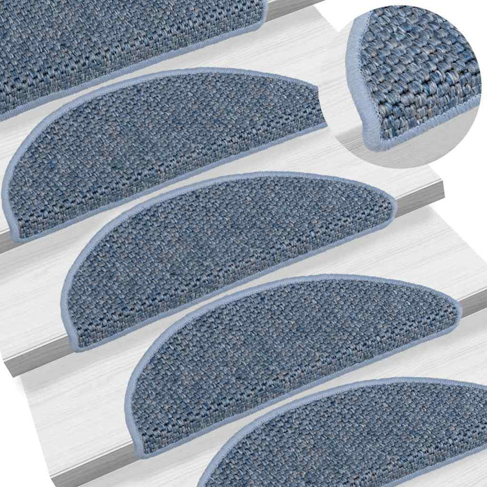Covoraș scări autoadeziv 30 buc. albastru, 56x17x3 aspect sisal - WALTI WALTI