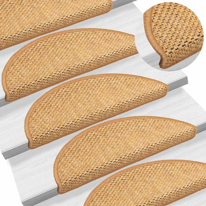 Covorașe scară autoadezive aspect sisal 30 buc 56x17x3 cm sisal - WALTI WALTI