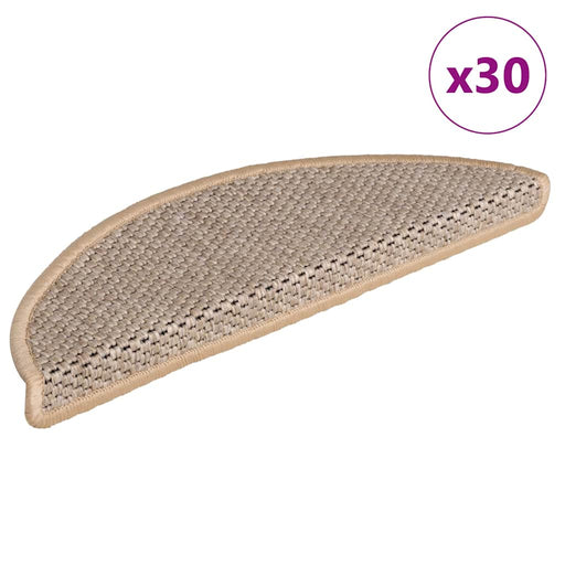 Covorașe de scară autoadezive aspect sisal 30 buc. Bej deschis - WALTI WALTI