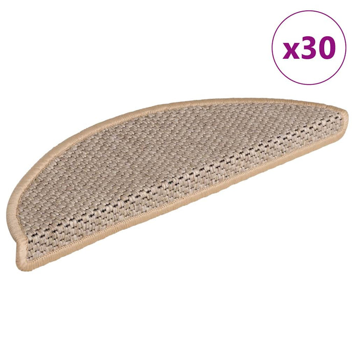 Covorașe de scară autoadezive aspect sisal 30 buc. Bej deschis - WALTI WALTI