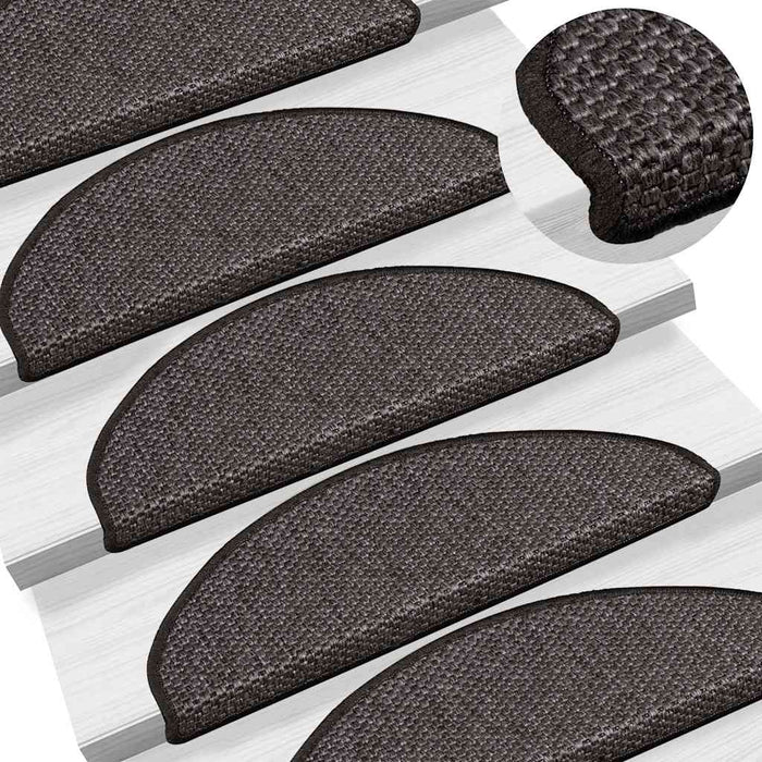 Covorașe scări autoadezive, 30 buc. antracit 65x21x4 cm sisal - WALTI WALTI