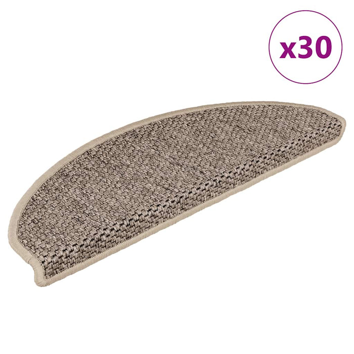 Covorașe scări autoadezive, 30 buc. bej 65x21x4 cm aspect sisal - WALTI WALTI