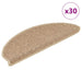 Covorașe scări autoadezive 30buc nisipiu 65x21x4cm aspect sisal - WALTI WALTI