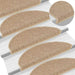 Covorașe scări autoadezive 30buc nisipiu 65x21x4cm aspect sisal - WALTI WALTI