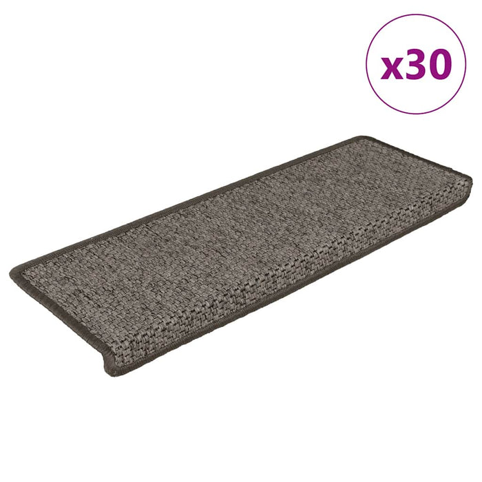 Covoraș scări autoadeziv 30 buc. gri&bej 65x21x4cm aspect sisal - WALTI WALTI