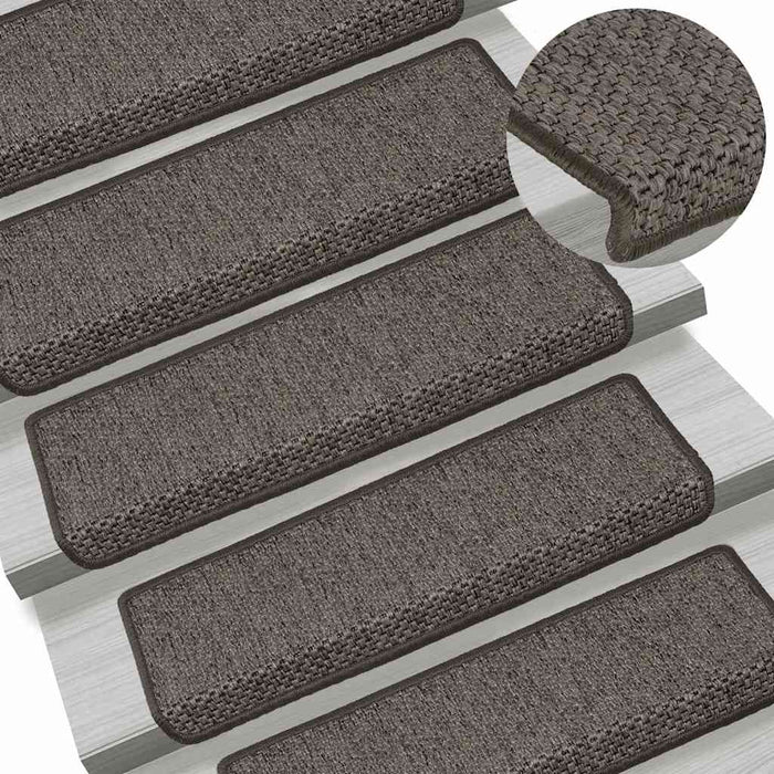 Covoraș scări autoadeziv 30 buc. gri&bej 65x21x4cm aspect sisal - WALTI WALTI