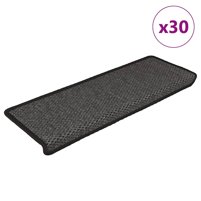 Covorașe autoadezive scări 30 buc antracit 65x21x4 aspect sisal - WALTI WALTI