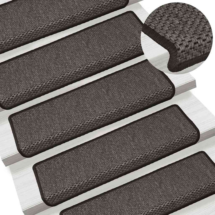 Covorașe autoadezive scări 30 buc antracit 65x21x4 aspect sisal - WALTI WALTI
