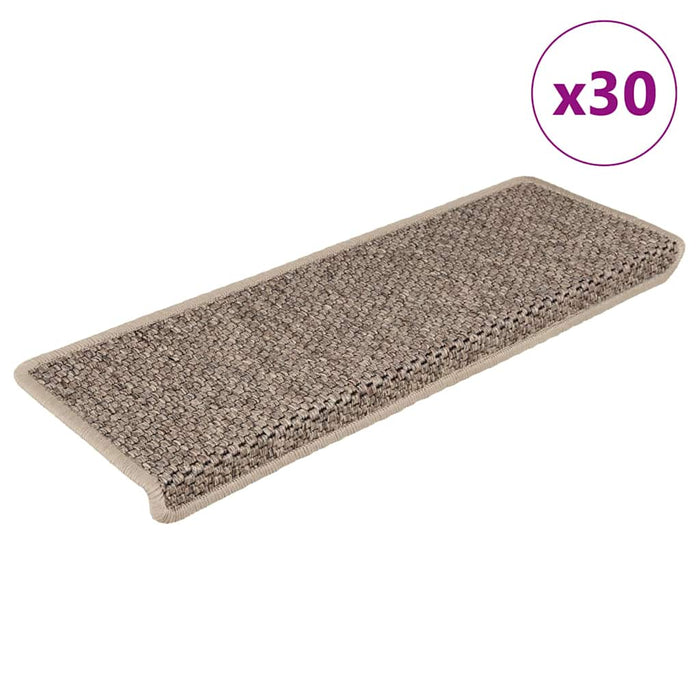 Covorașe scări autoadezive, 30 buc. bej 65x21x4 cm aspect sisal - WALTI WALTI