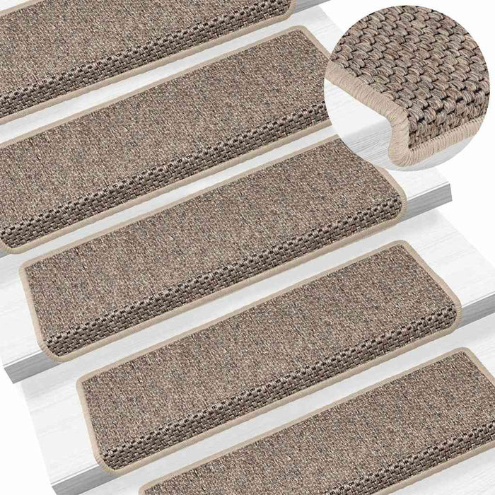 Covorașe scări autoadezive, 30 buc. bej 65x21x4 cm aspect sisal - WALTI WALTI