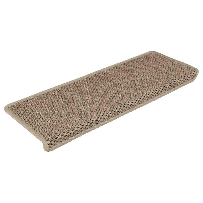 Covorașe scări autoadezive 30buc nisipiu 65x21x4cm aspect sisal WALTI