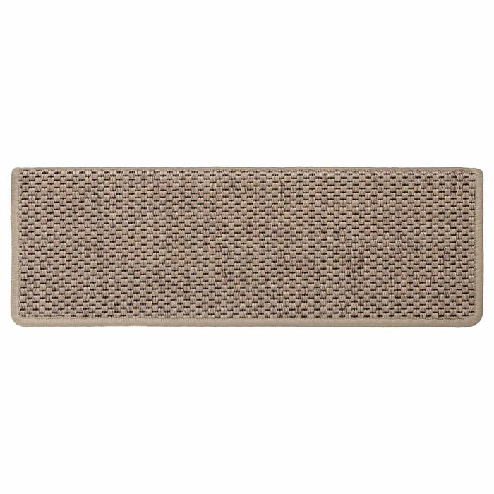 Covorașe scări autoadezive 30buc nisipiu 65x21x4cm aspect sisal WALTI