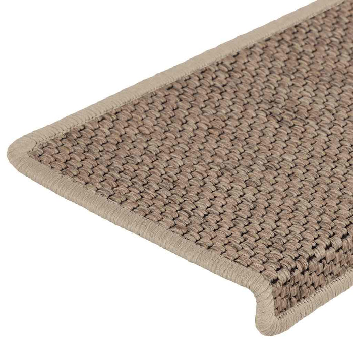 Covorașe scări autoadezive 30buc nisipiu 65x21x4cm aspect sisal WALTI