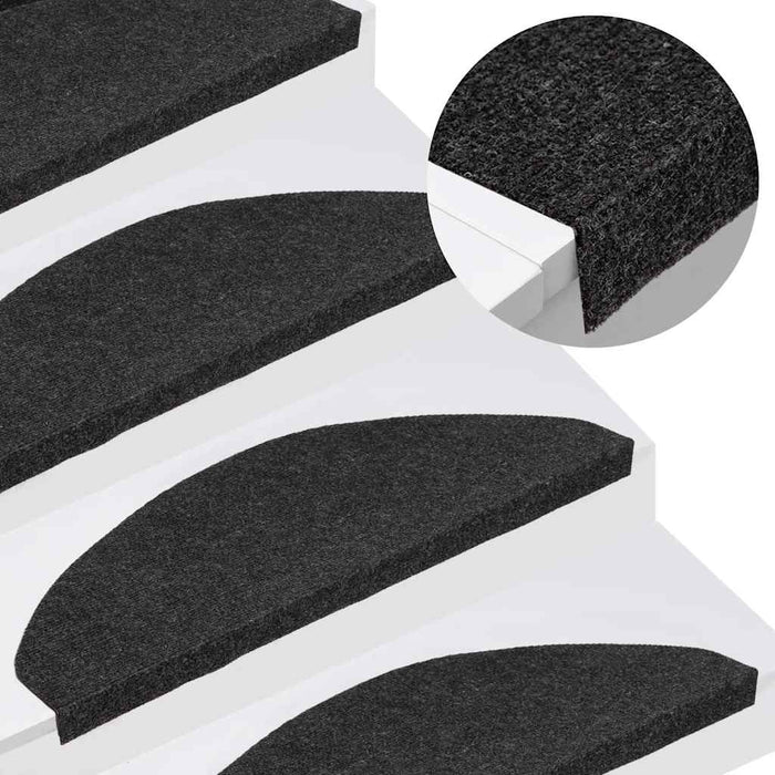 Covorașe scară autoadezive 20 buc Negru 65x22,5x3,5 cm - WALTI WALTI