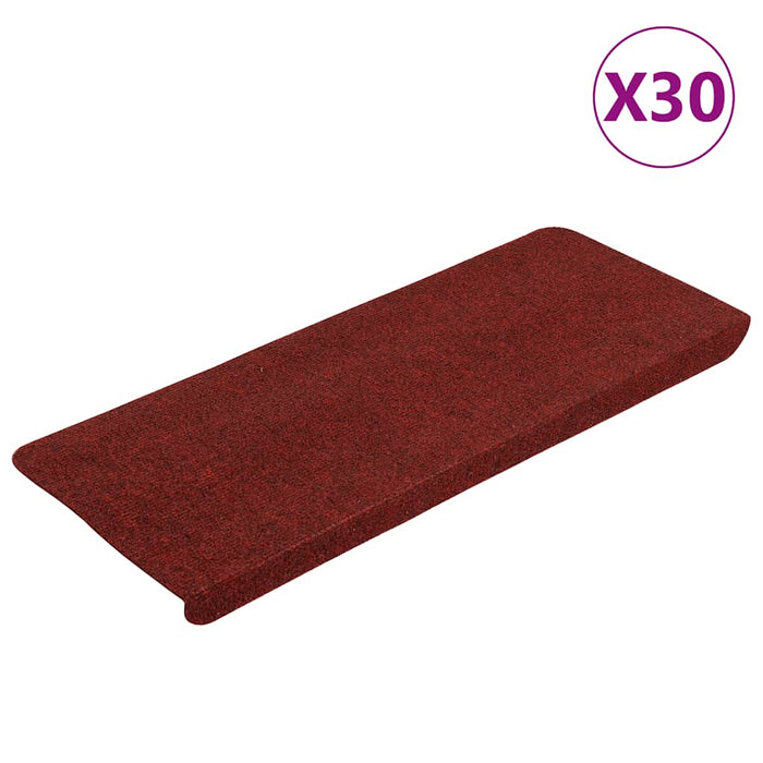 Covorașe scară autoadezive 30 buc Roșu 65x22,5x3,5 cm - WALTI WALTI