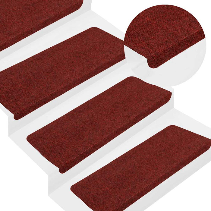 Covorașe scară autoadezive 30 buc Roșu 65x24,5x3,5 cm - WALTI WALTI