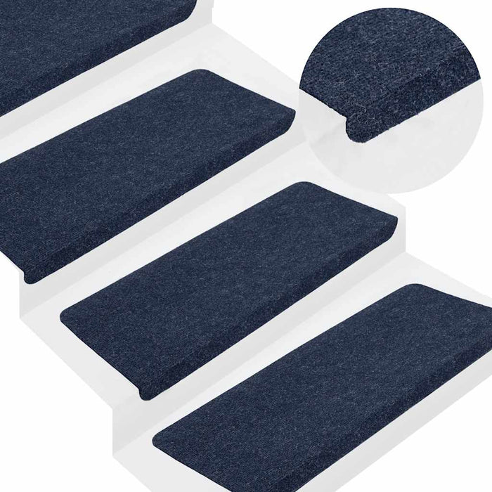 Covorașe scară autoadezive 30 buc Albastru 65x24,5x3,5 cm - WALTI WALTI