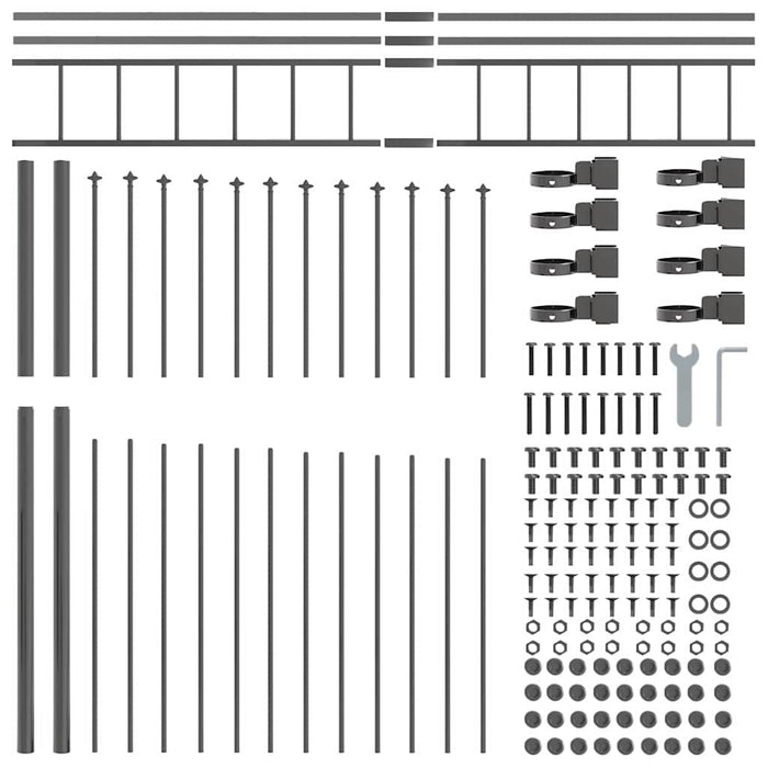 Gard de Grădină 4 pcs Gri 170 x 225 cm WALTI
