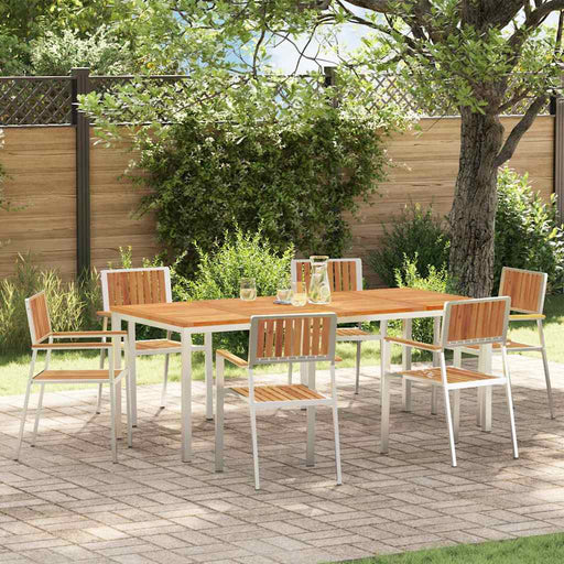Set de masă pentru grădină 7 pcs Maro lemn masiv de acacia - WALTI WALTI