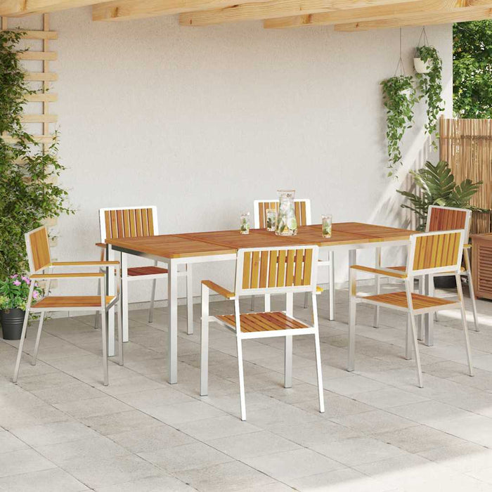 Set de masă pentru grădină 7 pcs Maro lemn masiv de acacia - WALTI WALTI