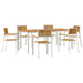 Set de masă pentru grădină 7 pcs Maro lemn masiv de acacia - WALTI WALTI