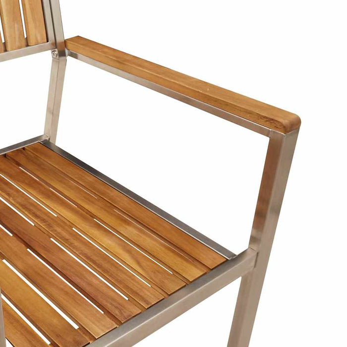 Set de masă pentru grădină 9 pcs Maro lemn masiv de acacia - WALTI WALTI