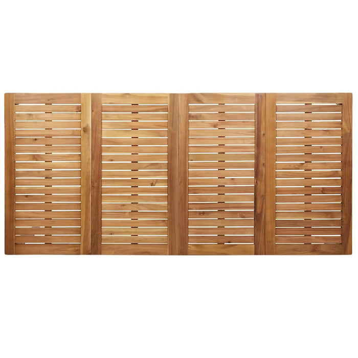 Set de masă pentru grădină 9 pcs Maro Lemn masiv de tec - WALTI WALTI