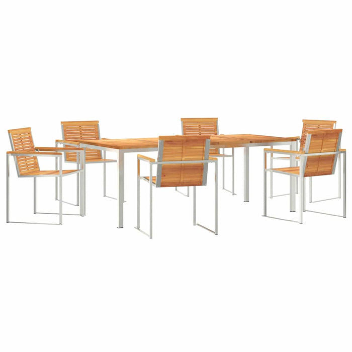 Set de masă pentru grădină 7 pcs Lemn Solid de Acacia - WALTI WALTI
