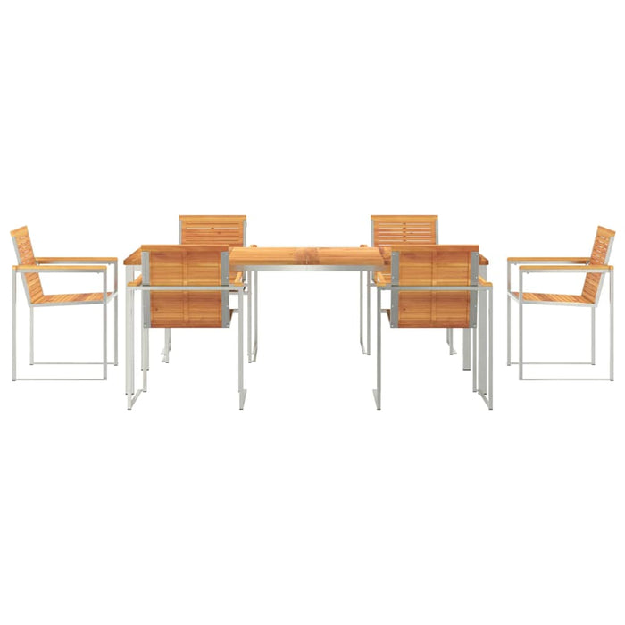Set de masă pentru grădină 7 pcs Lemn Solid de Acacia - WALTI WALTI