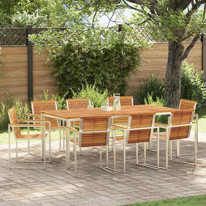 Set de masă pentru grădină 9 pcs Lemn Solid de Acacia - WALTI WALTI