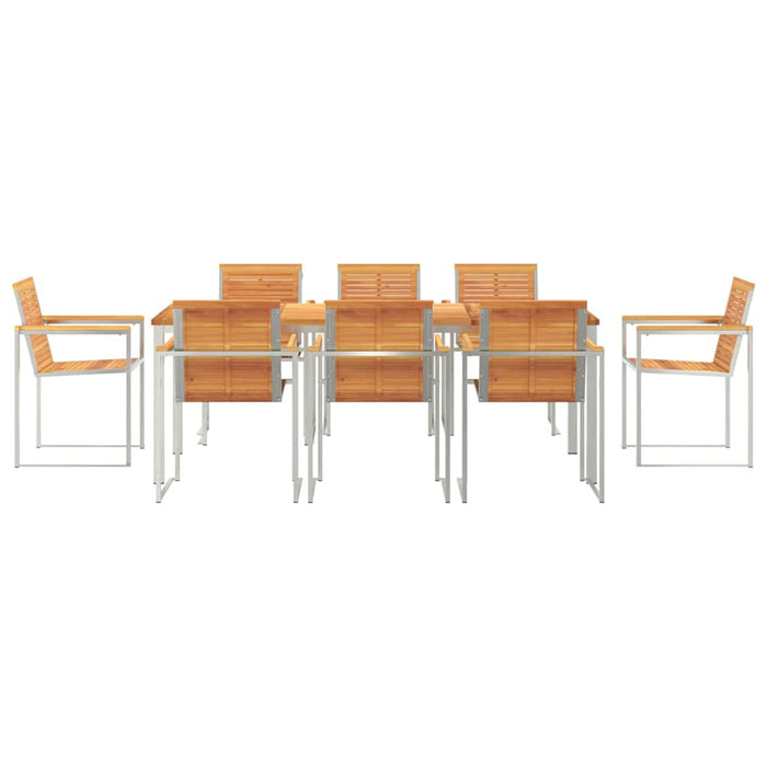Set de masă pentru grădină 9 pcs Lemn Solid de Acacia - WALTI WALTI