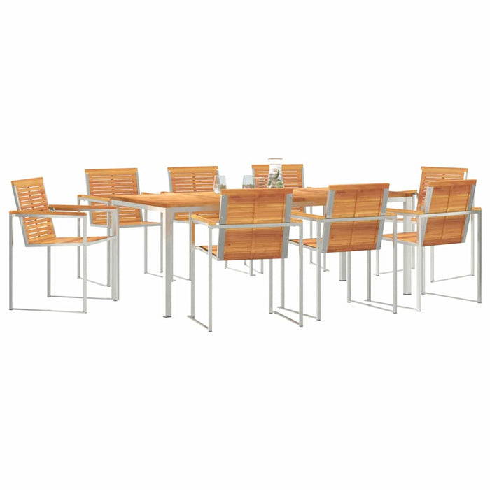 Set de masă pentru grădină 9 pcs Lemn Solid de Acacia - WALTI WALTI