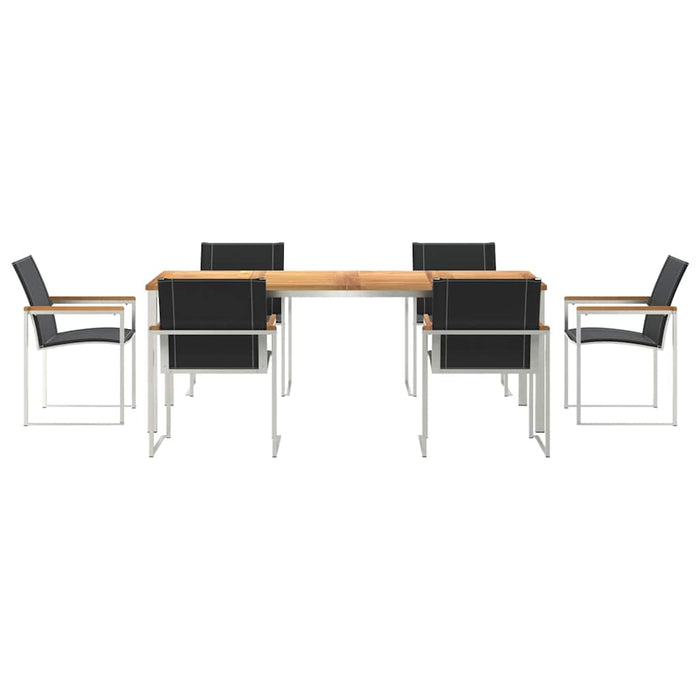 Set de masă pentru grădină 7 pcs Lemn Solid de Acacia - WALTI WALTI