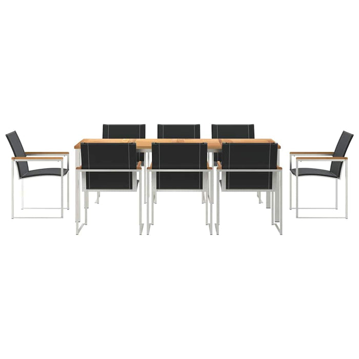 Set de masă pentru grădină 9 pcs Lemn Solid de Acacia - WALTI WALTI