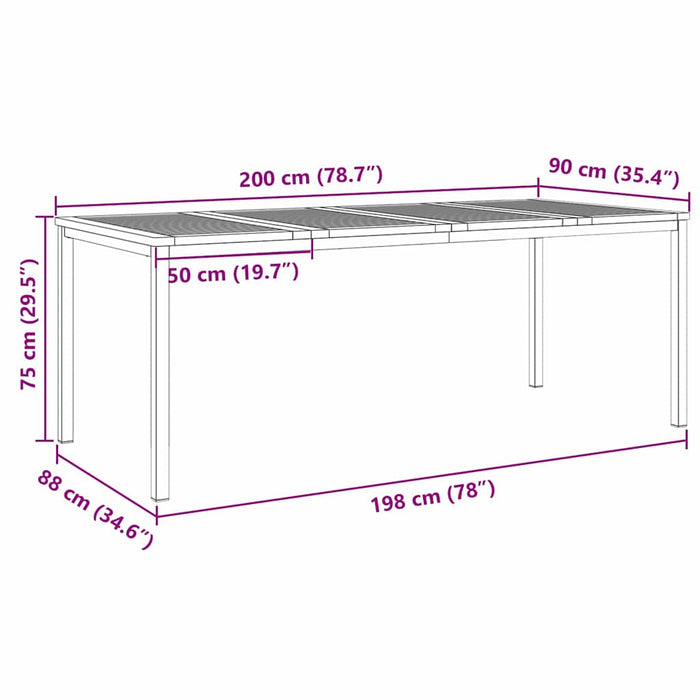 Set de masă pentru grădină 9 pcs Lemn Solid de Acacia - WALTI WALTI