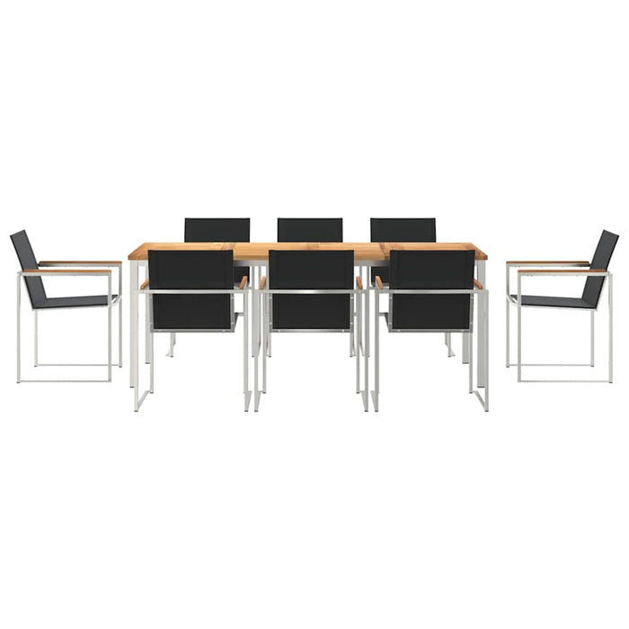 Set de masă pentru grădină 7 pcs Lemn masiv de teak - WALTI WALTI