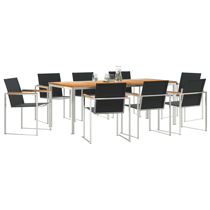 Set de masă pentru grădină 7 pcs Lemn masiv de teak - WALTI WALTI