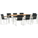 Set de masă pentru grădină 9 pcs Lemn masiv de teak - WALTI WALTI
