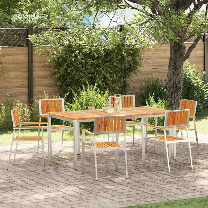 ScaundeGrădină 6 pcs Maro 56x54,5x87cm Lemn de acacia masiv - WALTI WALTI
