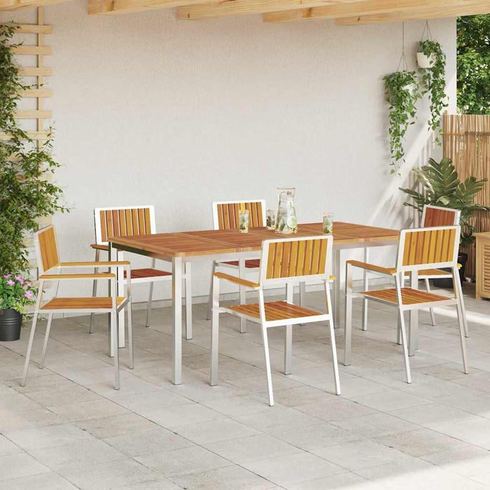 ScaundeGrădină 6 pcs Maro 56x54,5x87cm Lemn de acacia masiv - WALTI WALTI