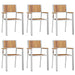 ScaundeGrădină 6 pcs Maro 56x54,5x87cm Lemn de acacia masiv - WALTI WALTI