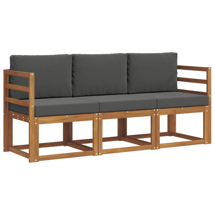 Set de canapele de exterior cu pernă 3 pcs Natural și Antracit - WALTI WALTI